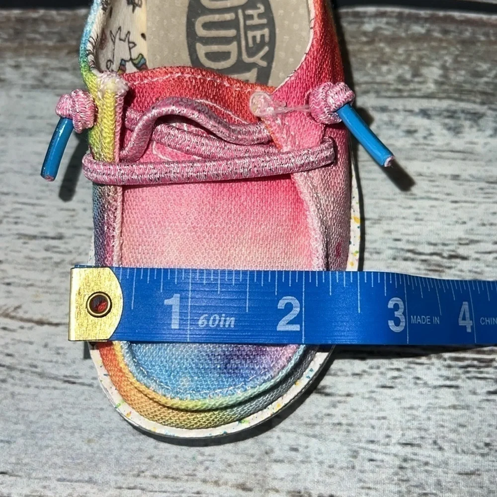 Heydude Girls Toddler Slip-On Shoes Unicorn Inside Multi Color Size K5.